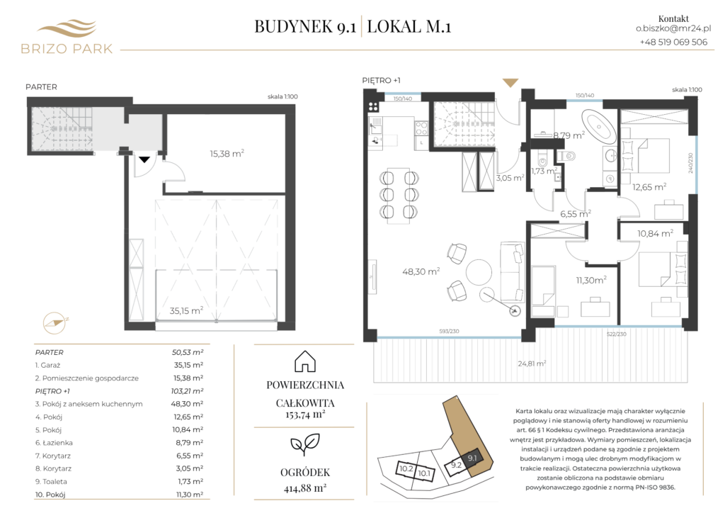 Apartament M.1 – Budynek 9.1 Karta 1