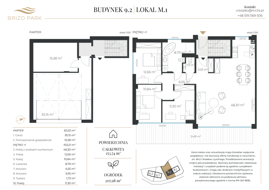 Apartament M.1 – Budynek 9.2 Karta 1